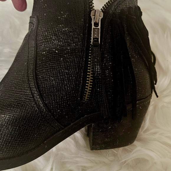 Circle G Corral Fringe Black Western Booties - Picture 10 of 14